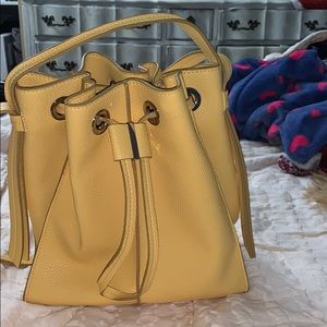 Yellow bucket purse